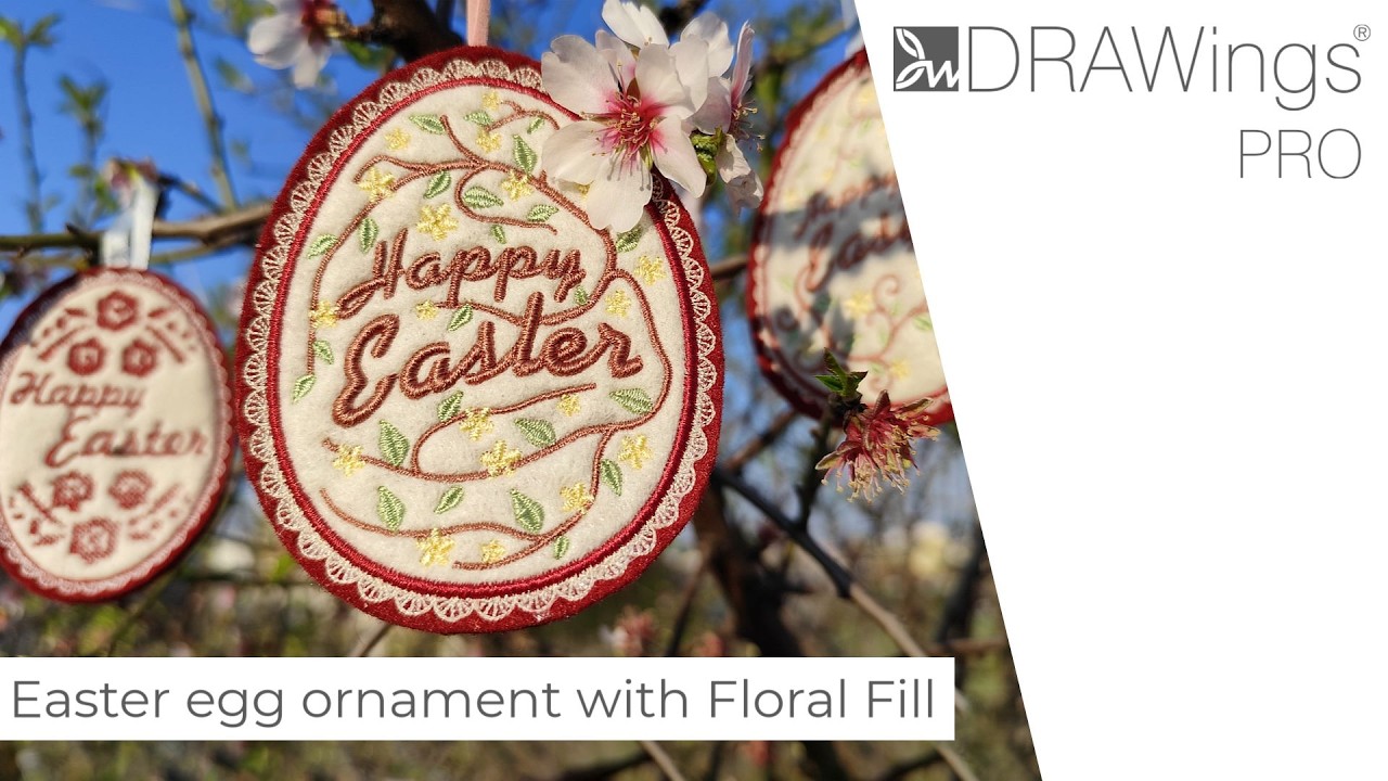 How to Digitize and Embroider a Floral Easter Egg Ornament