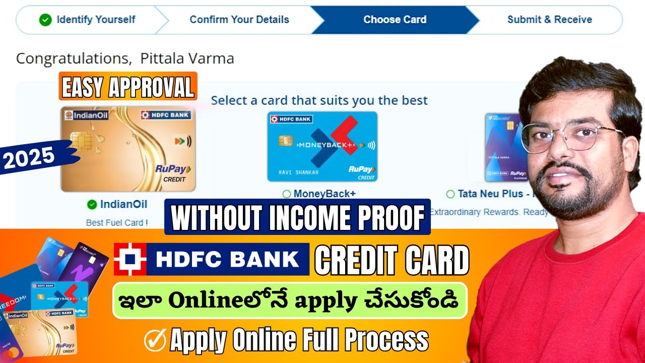 How to Apply for HDFC Credit Card Online in 2025 | HDFC Bank Credit Card Apply Online | Telugu