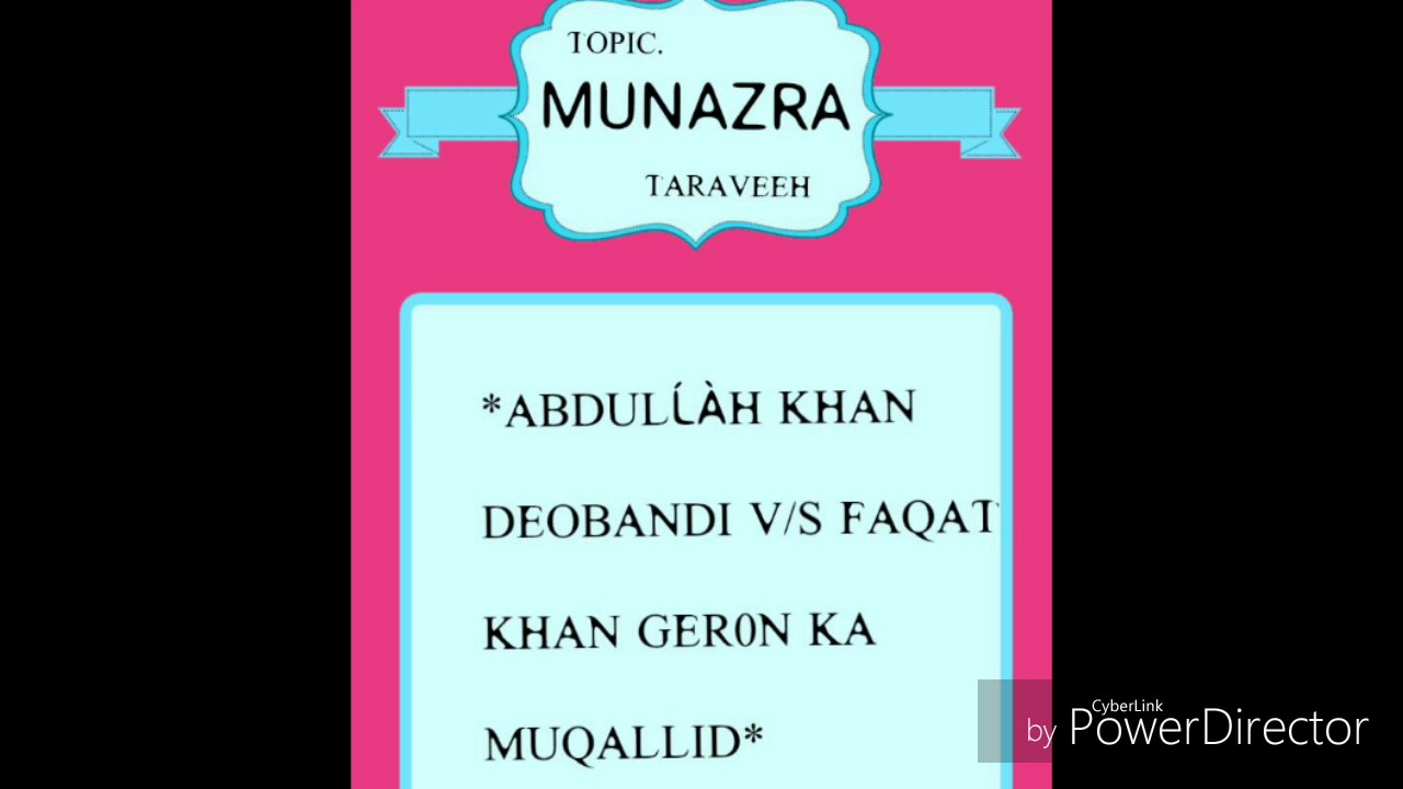 Munazra ON TOPIC  TARAVEEH. ABDULLAH KAHN HANFI VS. FAQAT KHAN GM