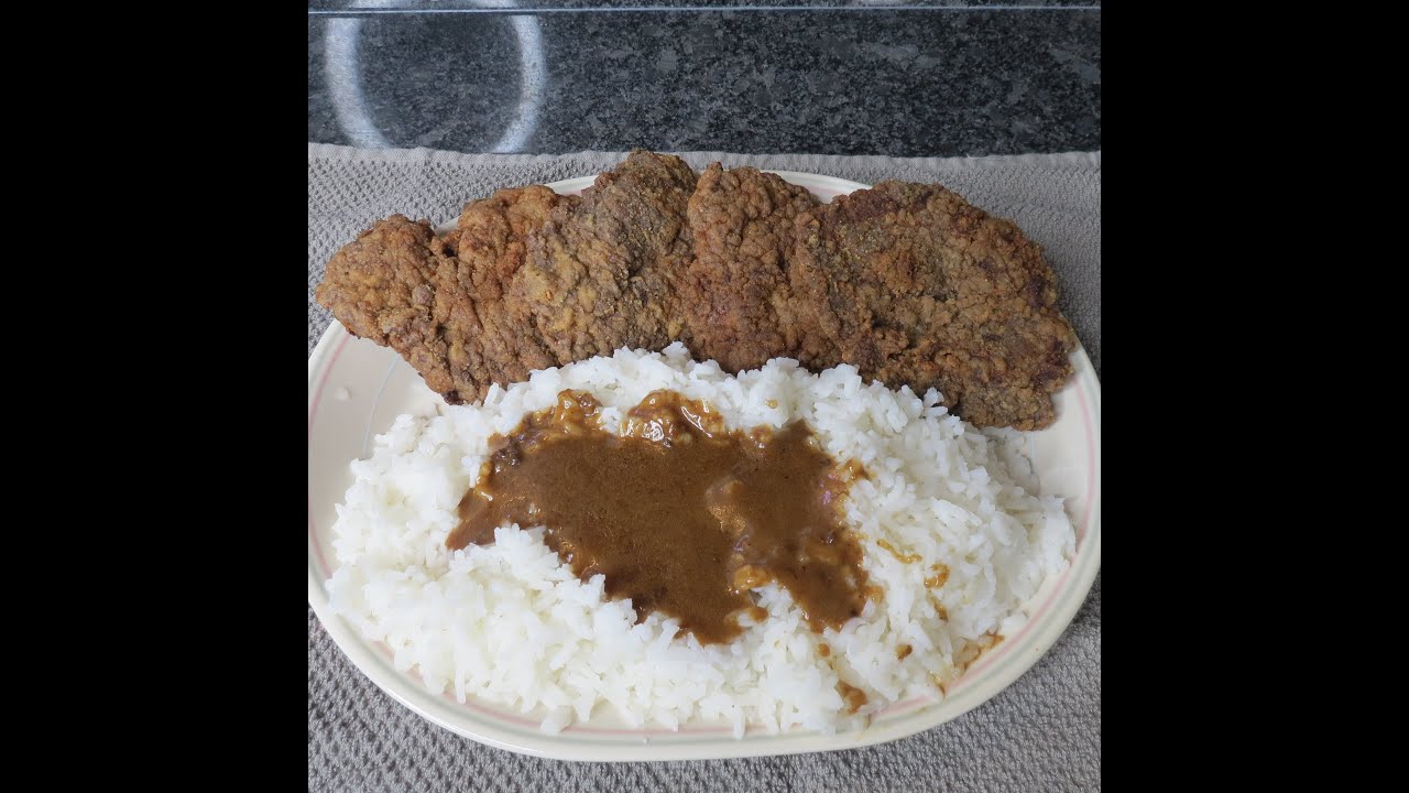 Country Fried Steak With Brown Gravy and Rice ( Special Request)