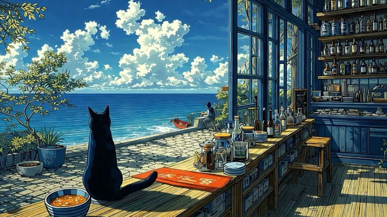 Seaside Café Lofi 🌊 | Chill Beats to Study / Relax / Focus