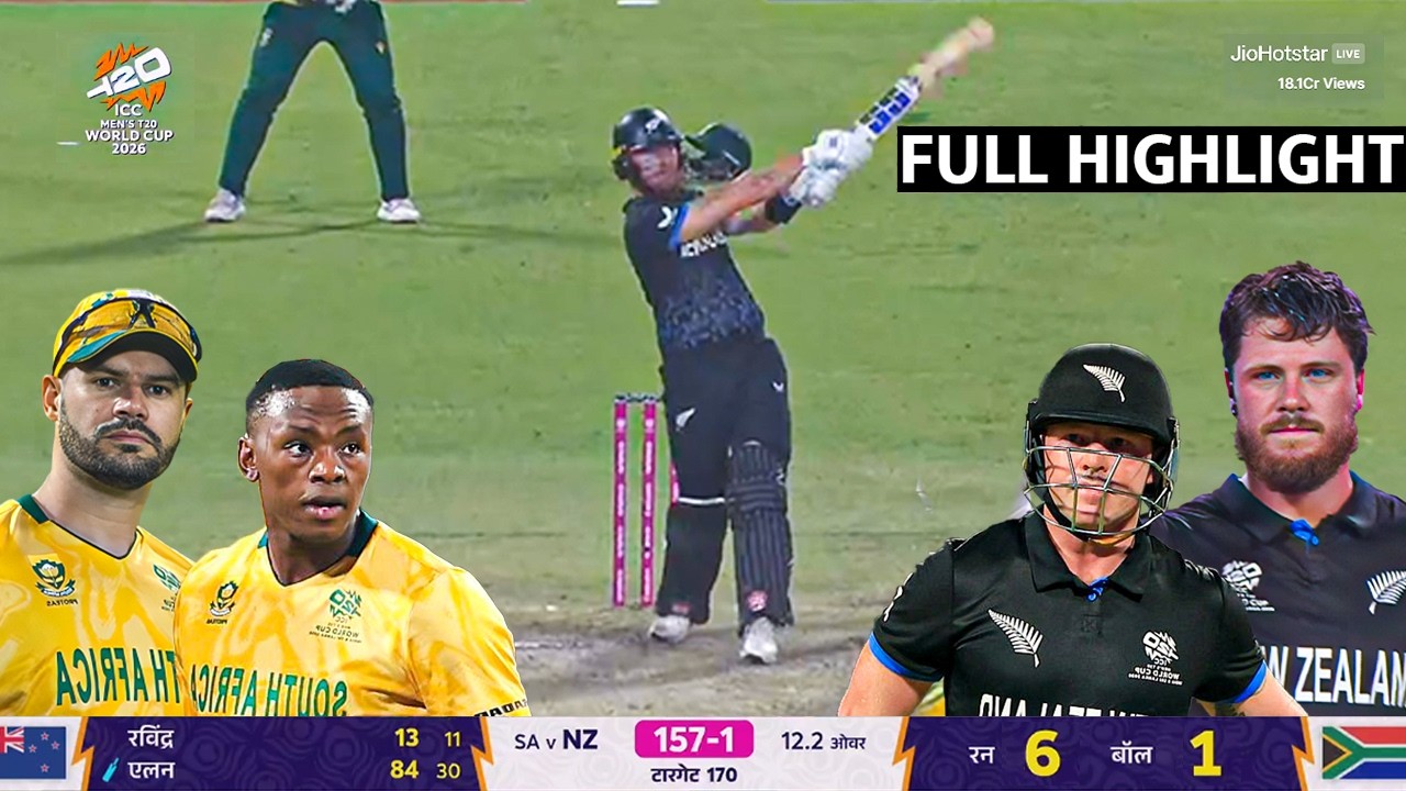 Newzealand vs Southafrica T20 WC Semifinal 2026 Full Highlights | NZ vs SA  T20 WC Full Highlights
