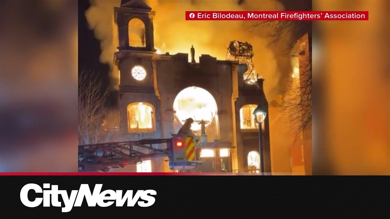 Five-alarm blaze causes major damage to Montreal church