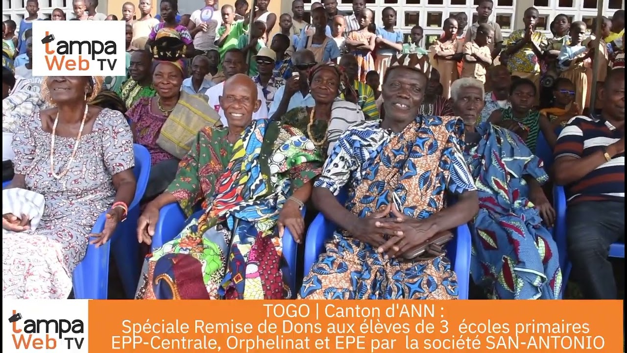 TOGO Sté SAN ANTONIO Spéciale Remise de Dons aux élèves des 3  écoles primaires