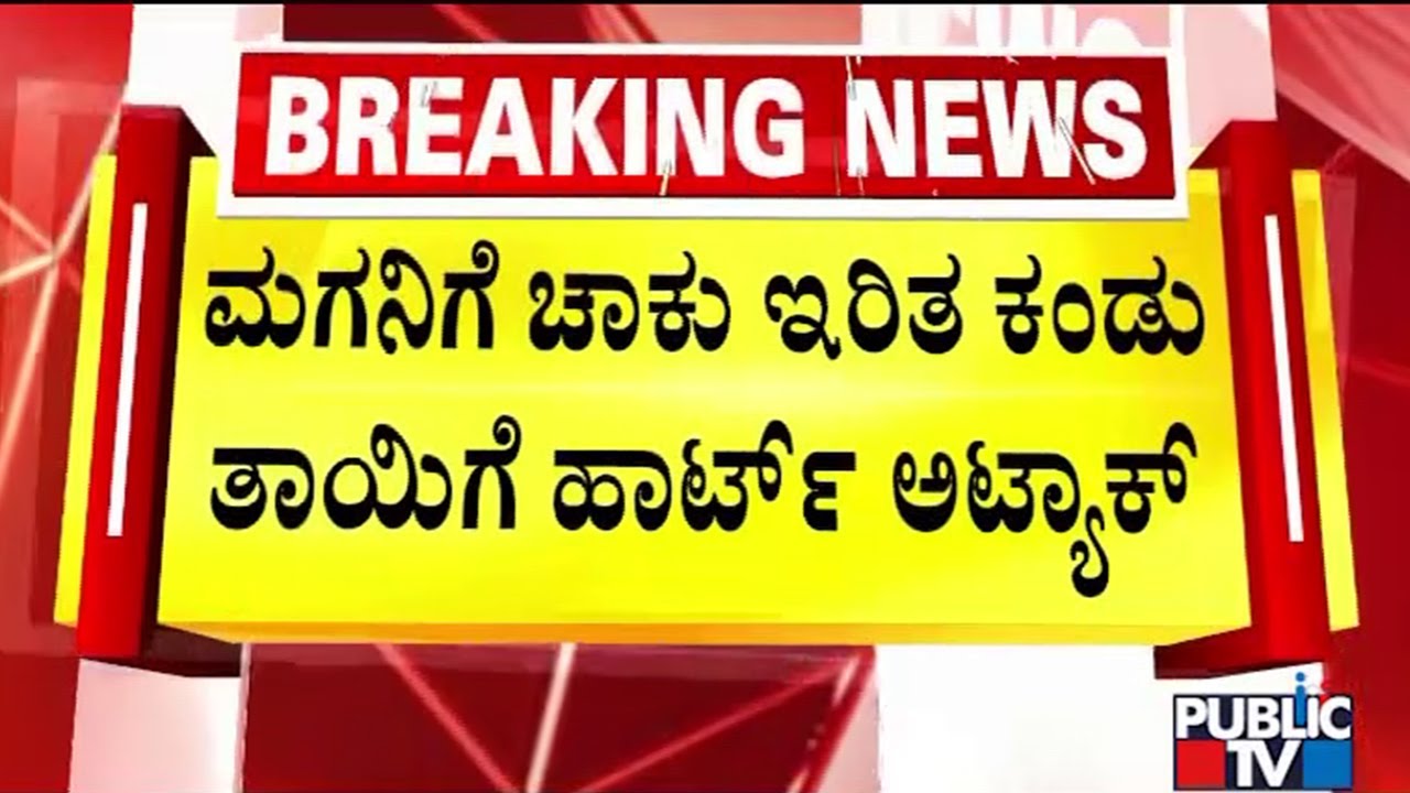 ಮಗನಿಗೆ ಚಾಕು ಇರಿತ.. ತಾಯಿಗೆ ಹಾರ್ಟ್ ಅಟ್ಯಾಕ್..! | Chikkaballapura | Public TV