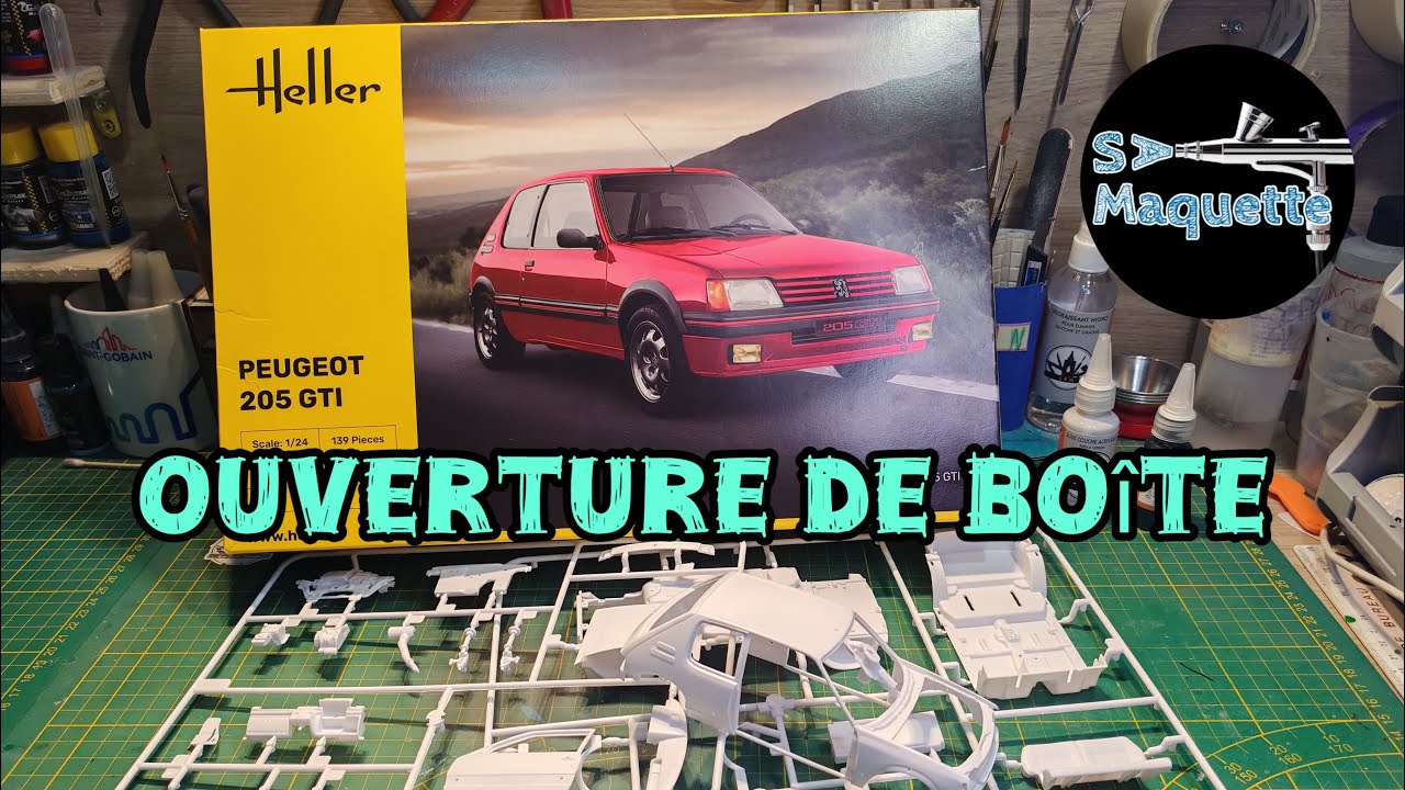 205 Gti Heller 1/24 ouverture de boite