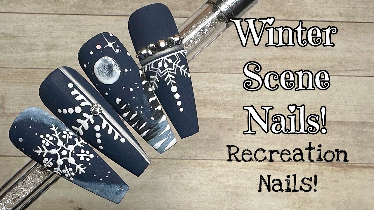 Winter Scene Recreation Nails | Madam Glam | Nail Sugar