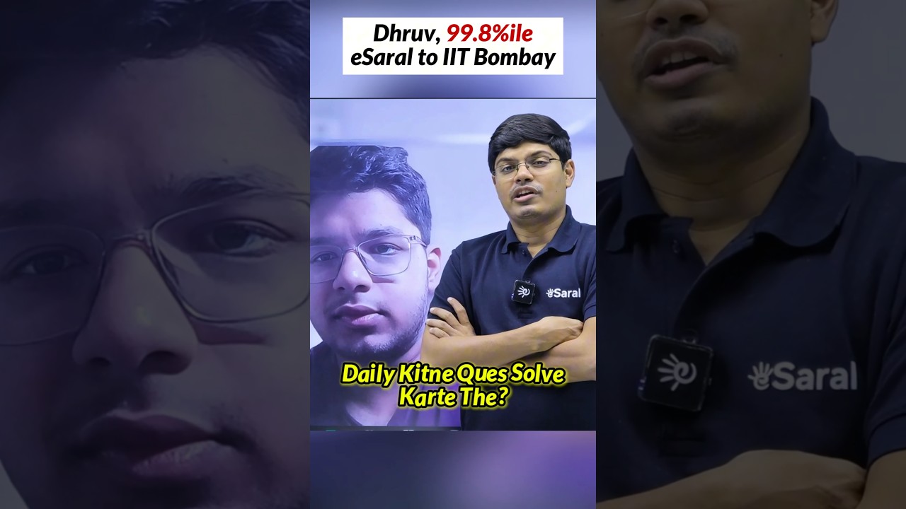 How Many PYQs Daily for JEE Mains 1st Attempt 🤔 Got 99.8%ile 🔥 #shorts #esaral #iit #jee2025 #jee