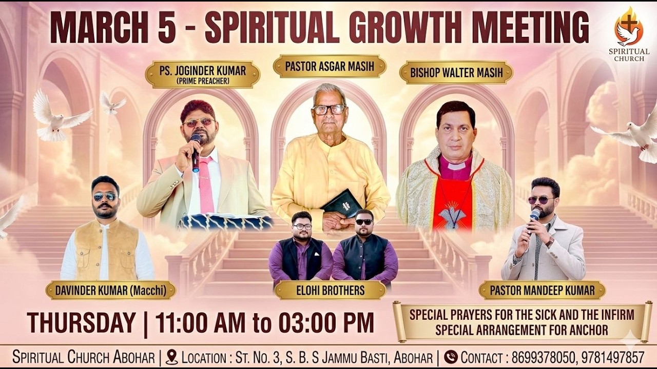 Spiritual Growth Meeting || 05/03/2026 at Spiritual Church, Abohar ||