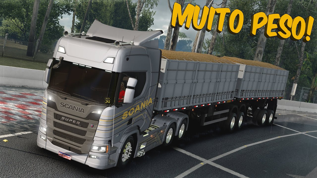 DESCENDO PRA SANTOS-SP NO BITREM - MUITO PESADO NA ANCHIETA - ETS 2 MODS BR 1.57