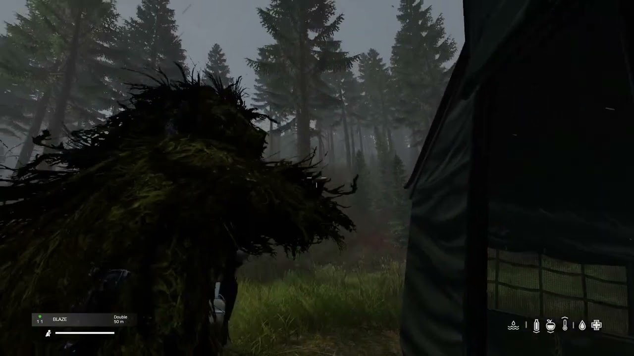 can you use a tent in Dayz to hide from bears?