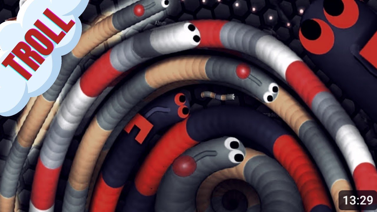 TROLL SNAKE TAKES OVER! Epic Slitherio Gameplay - Slither.io Snake Game Gameplay