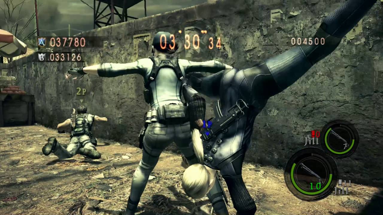 Resident Evil 5 versus jill e jill vs chris e sheva