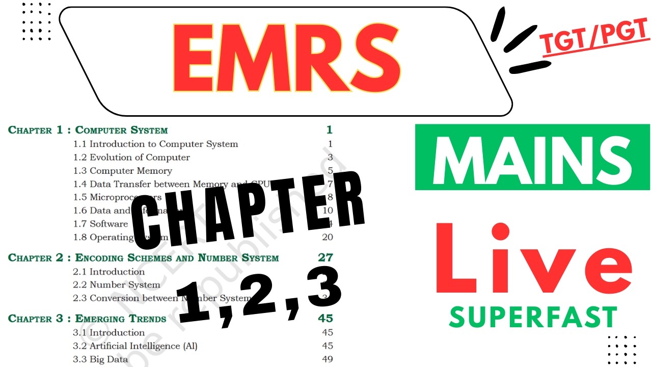 EMRS MAINS SUPERFAST REVISION | CHAPTER 1,2,3 | #ExamPill Class 11  NCERT