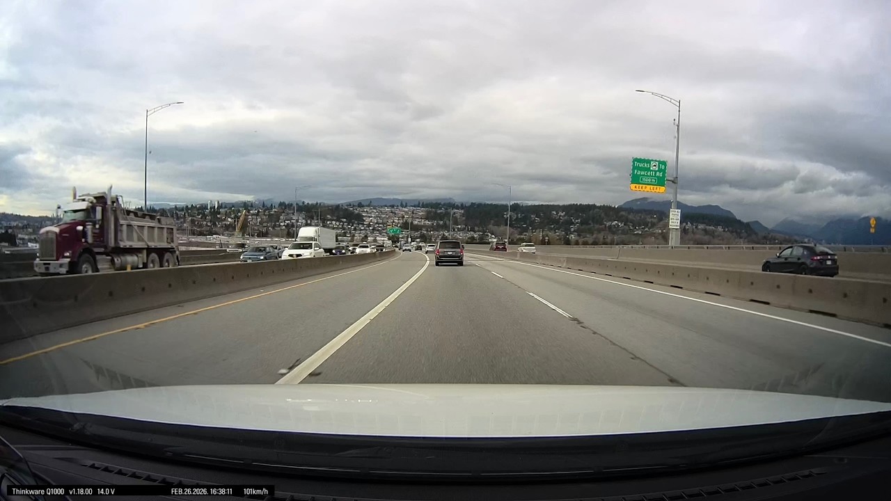 stal̕əw̓asəm Bridge, Hwy 17 SFPR, Hwy 15, BC-10 Bypass, 200 St & TC-1 | Dashcam Video - Feb 26, 2026
