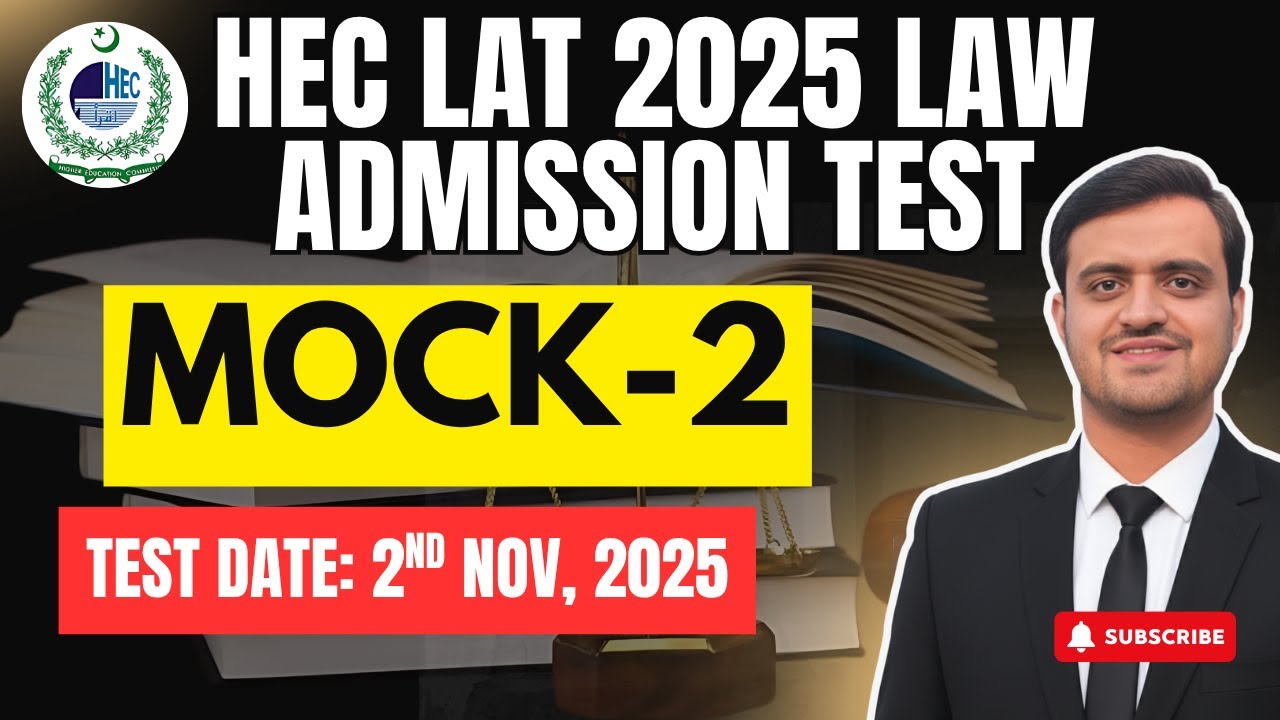 HEC LAT Law Admission Test 2025 | Mock Test 2 | New Session Join Now
