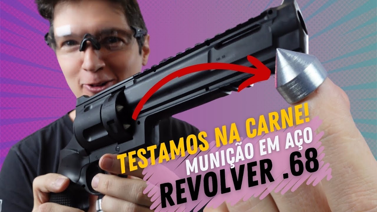 Revolver de Defesa .68 Testado na Costela e Carne de Porco