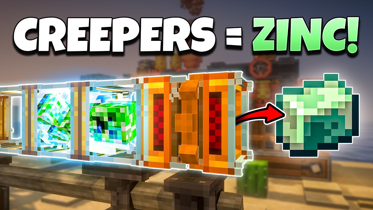 I Engineered a Zinc Farm... using CHARGED CREEPERS?! - Minecraft Create Mod