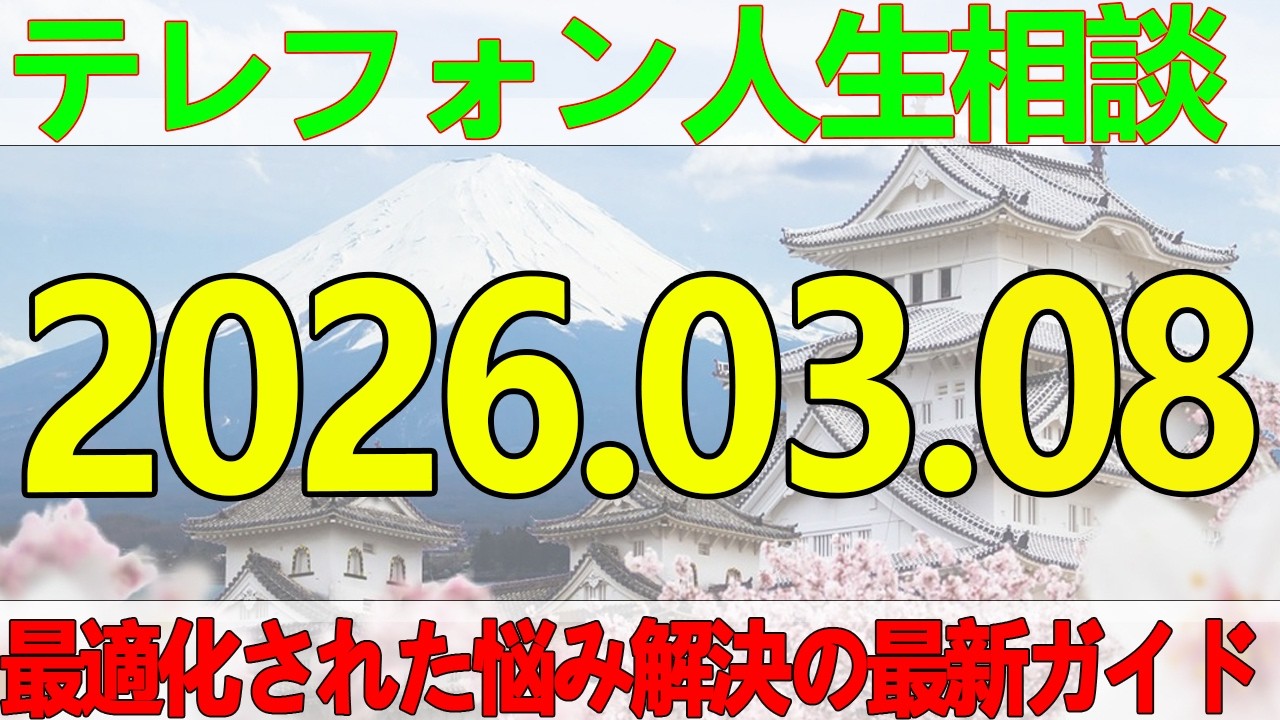 【テレフォン人生相談】 2026年03月08日