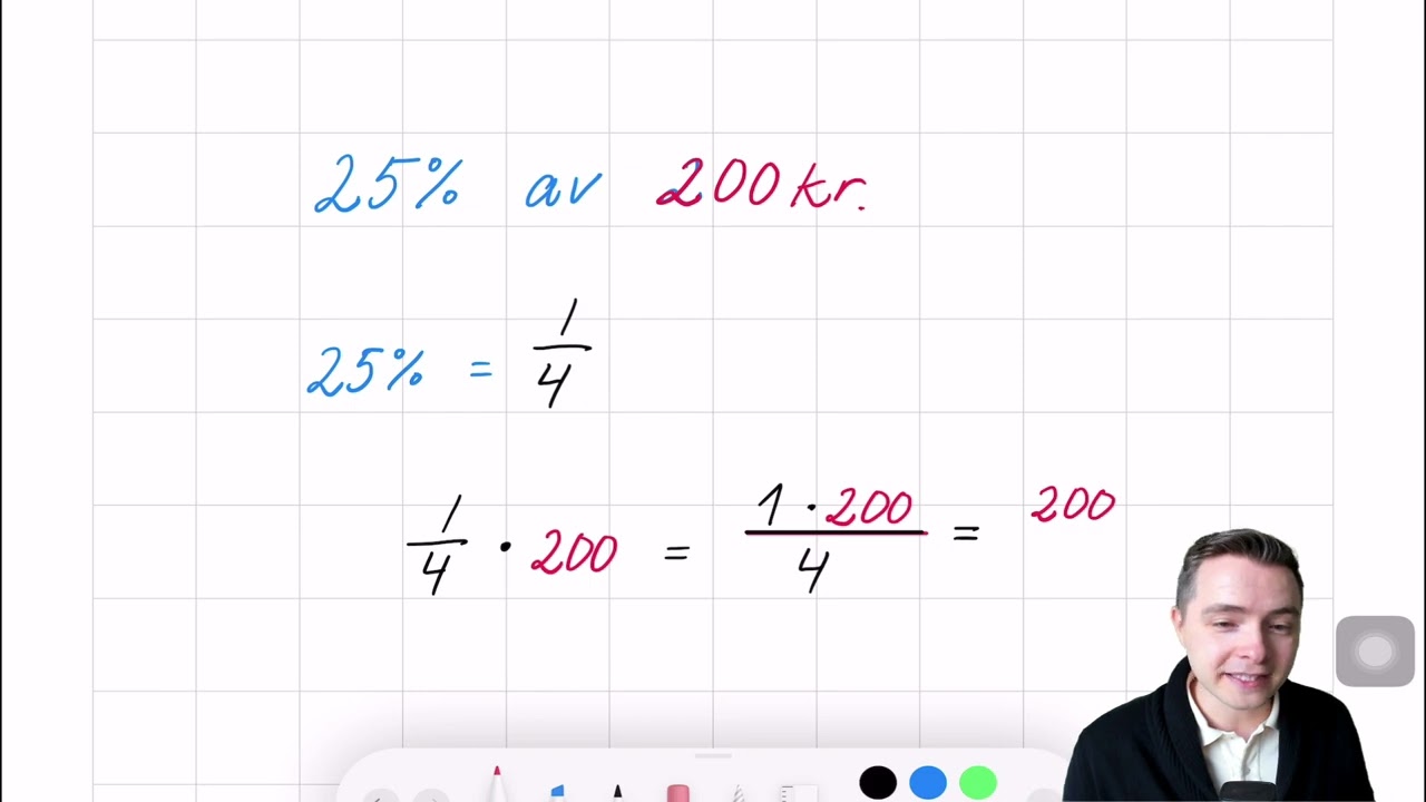 Hur räknar man ut procent rabatt av något tal?