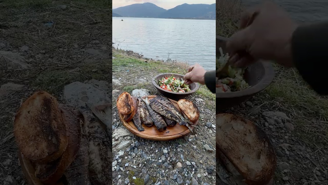 Grilled Fish on Fire | Outdoor Cooking 🔥🐟