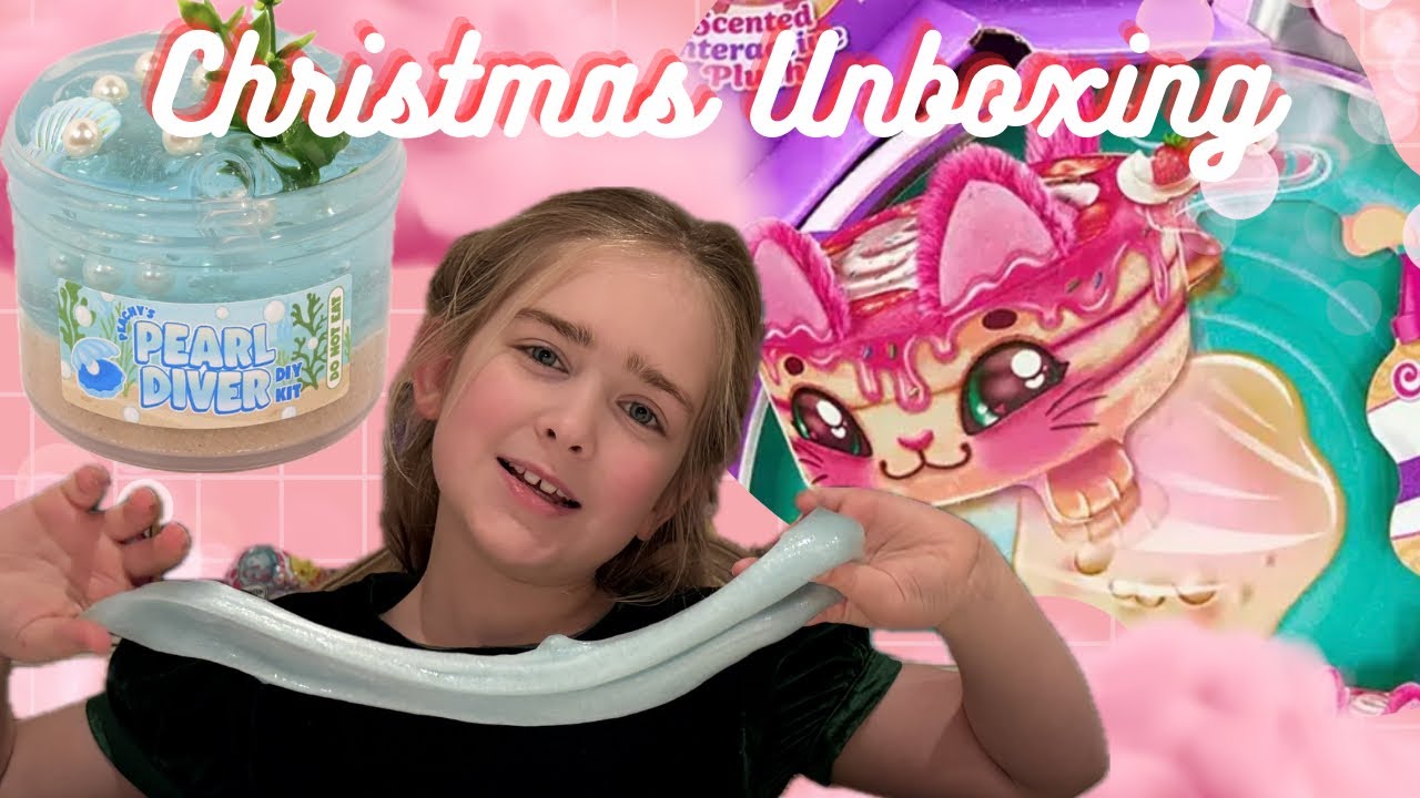 Unbox some Christmas presents with me! @Peachybbies slime and Cookeez Makery Pancake Treatz