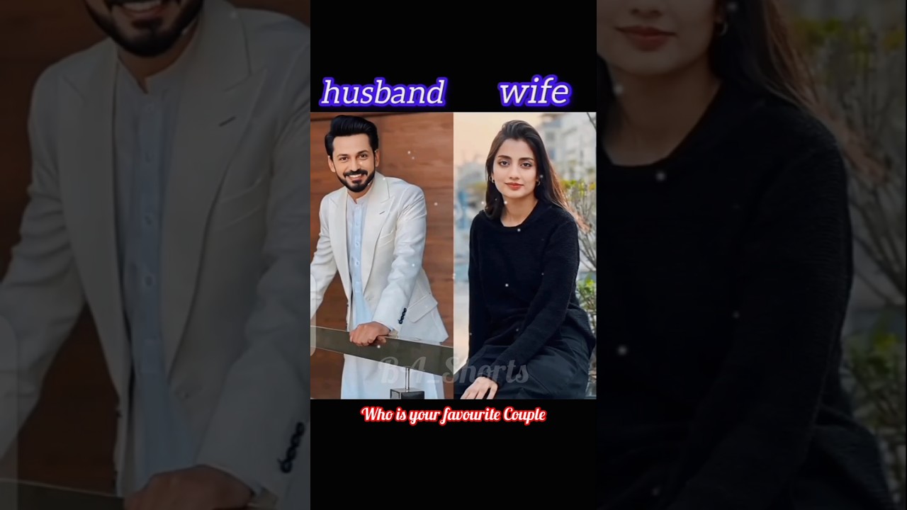 Pakistani real husband and wife #pakistani #actors #husband #wife #yumnazaidi #sabaqamar #shorts