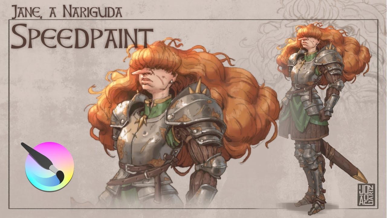 Character Design - Jane, A Nariguda | Krita | Speedpaint