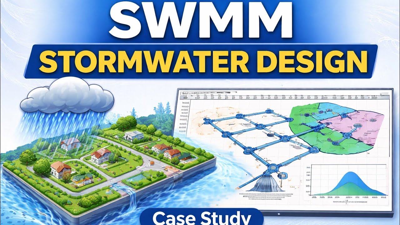 Design of Stormwater Sewer Using SWMM Software | Step-by-Step Case Study