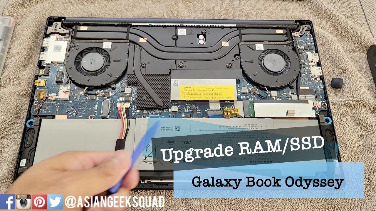 Как обновить оперативную память и SSD на Samsung Galaxy Book Odyssey