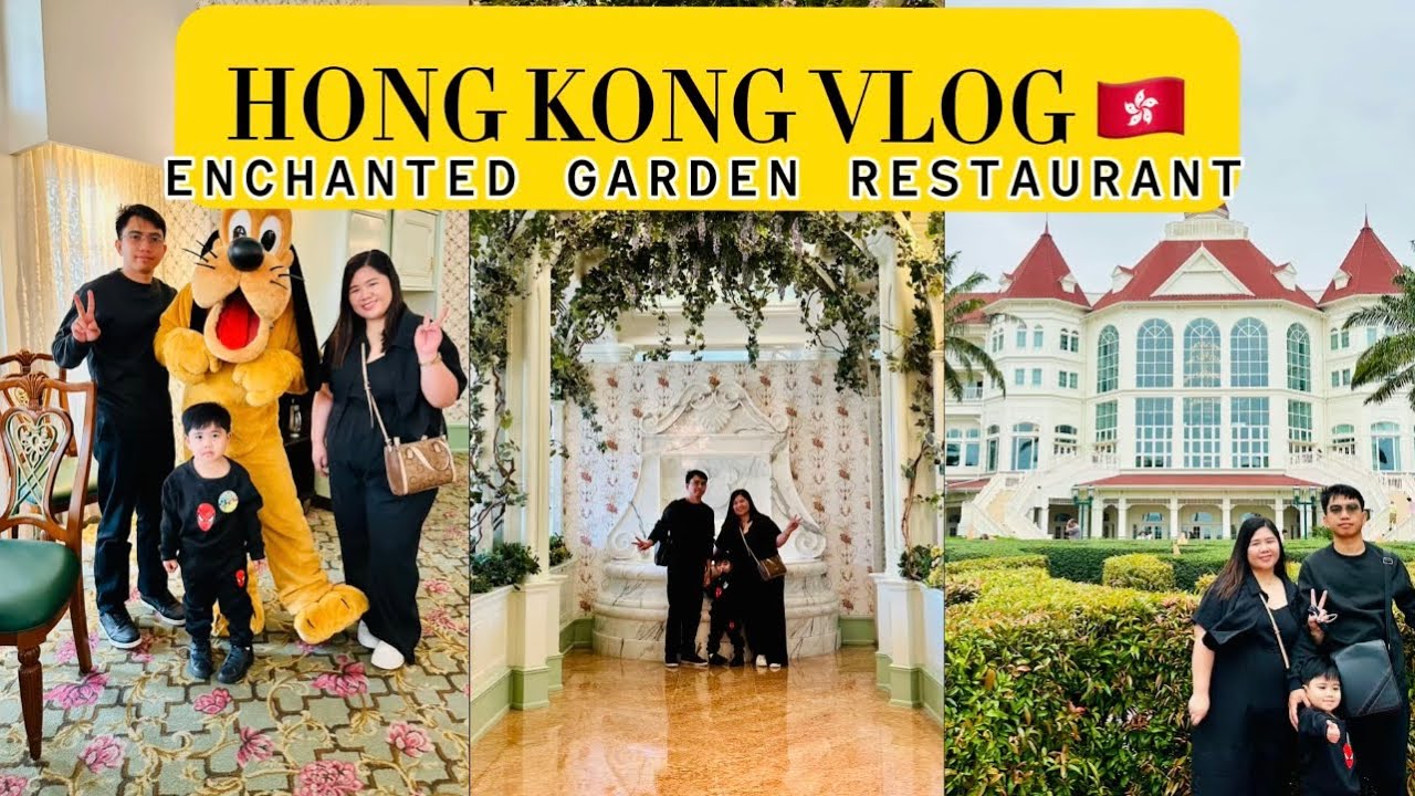 HONG KONG 🇭🇰 VLOG | BREAKFAST BUFFET AT ENCHANTED GARDEN RESTAURANT, DISNEY HOTEL ✨ 