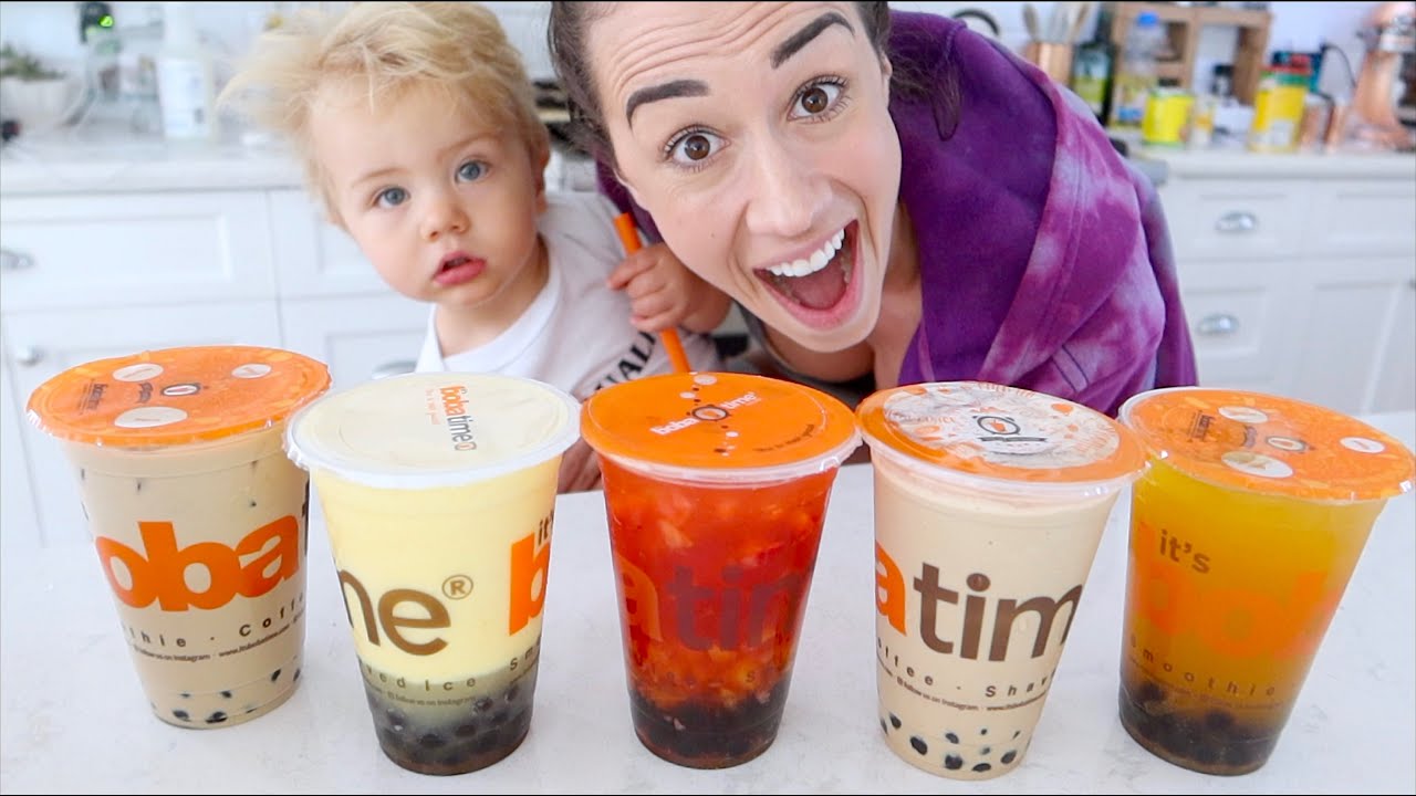 TESTING CRAZY BOBA FLAVORS WITH MY BABY!