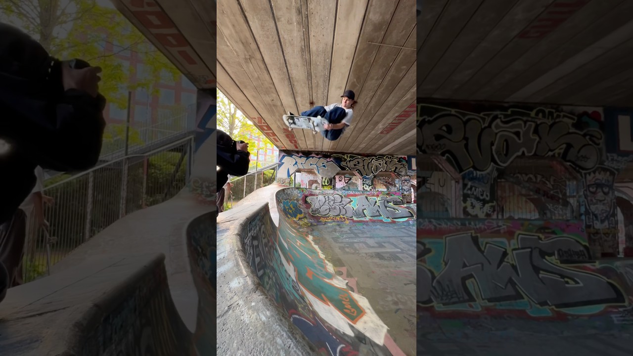Louie Lopez & Oski Rozenberg skating Under Broen Skatepark in Copenhagen📍🇩🇰 #skateboarding