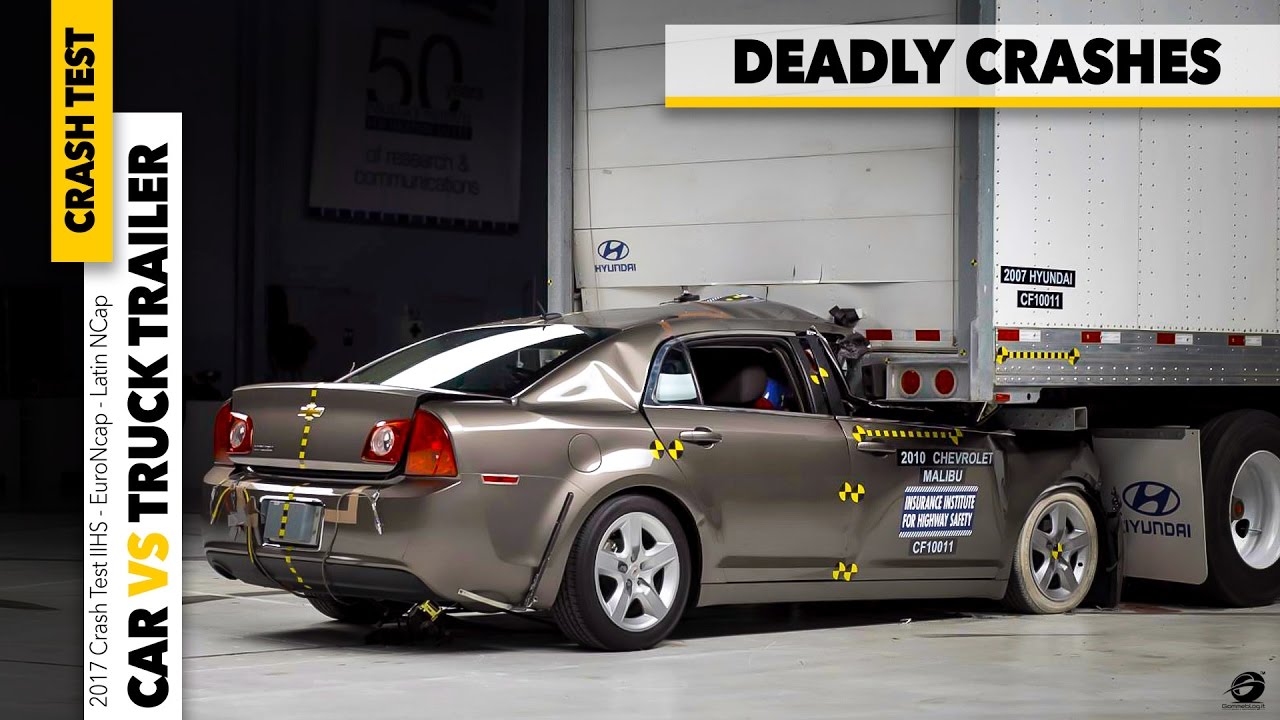 Cars vs. SemiTrailers &ndash; Trailer Underride Crash Tests Review