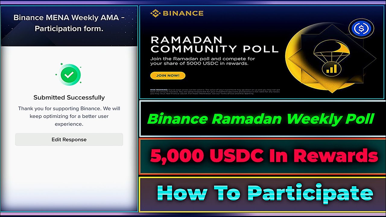 Binance Ramadan Survey Quiz || Complete Survey Quiz And Weekly Poll || How To Participate - 