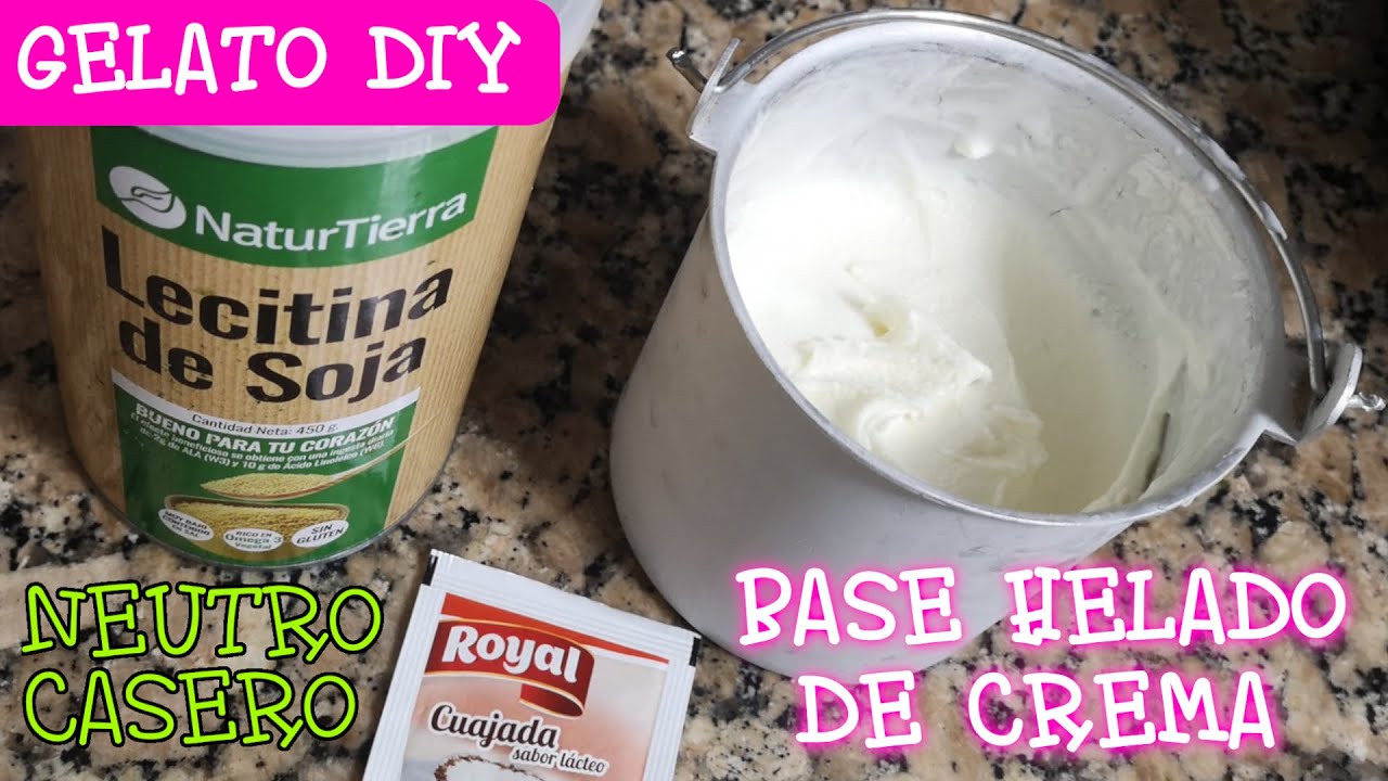 HELADO BASE CREMA -  NEUTRO CASERO - MUY FÁCIL DE HACER