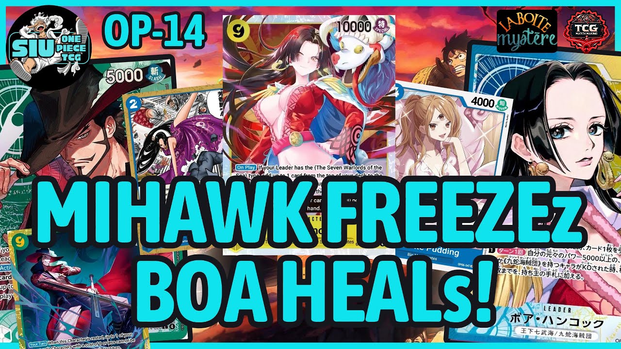 MIHAWK FREEZEz BOA HEALs! - OP14-EB04 🟢 Mihawk VS. 🔵🟡 Boa 🎮 GAMEPLAY