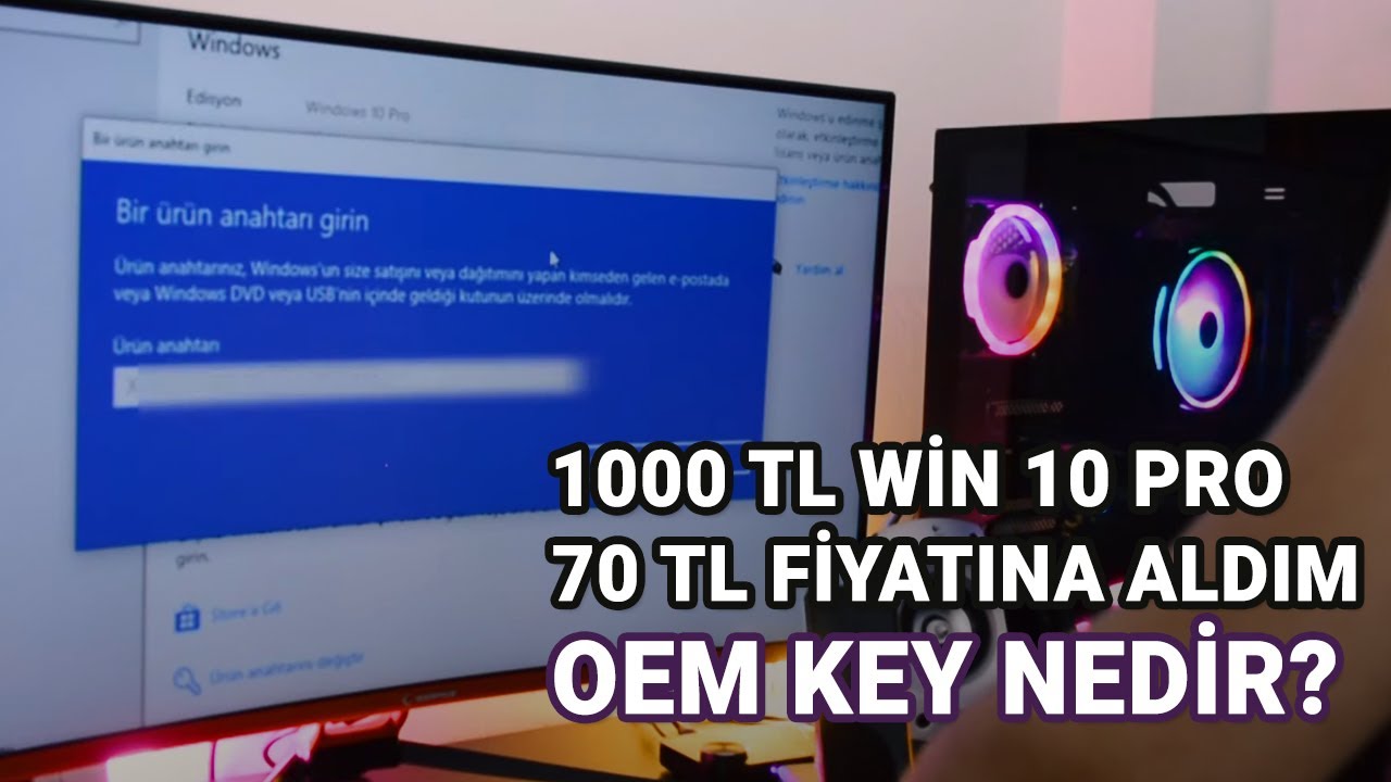 1000 TL'LİK WİN10 PRO LİSANSINI 70 TL'YE ALDIM - Windows 10 OEM Key Nedir?