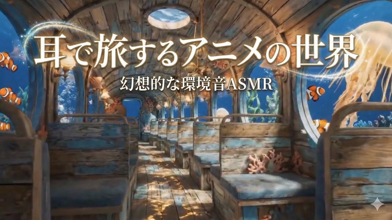 【ASMR】日本アニメの世界観を列車の内装で作り上げる