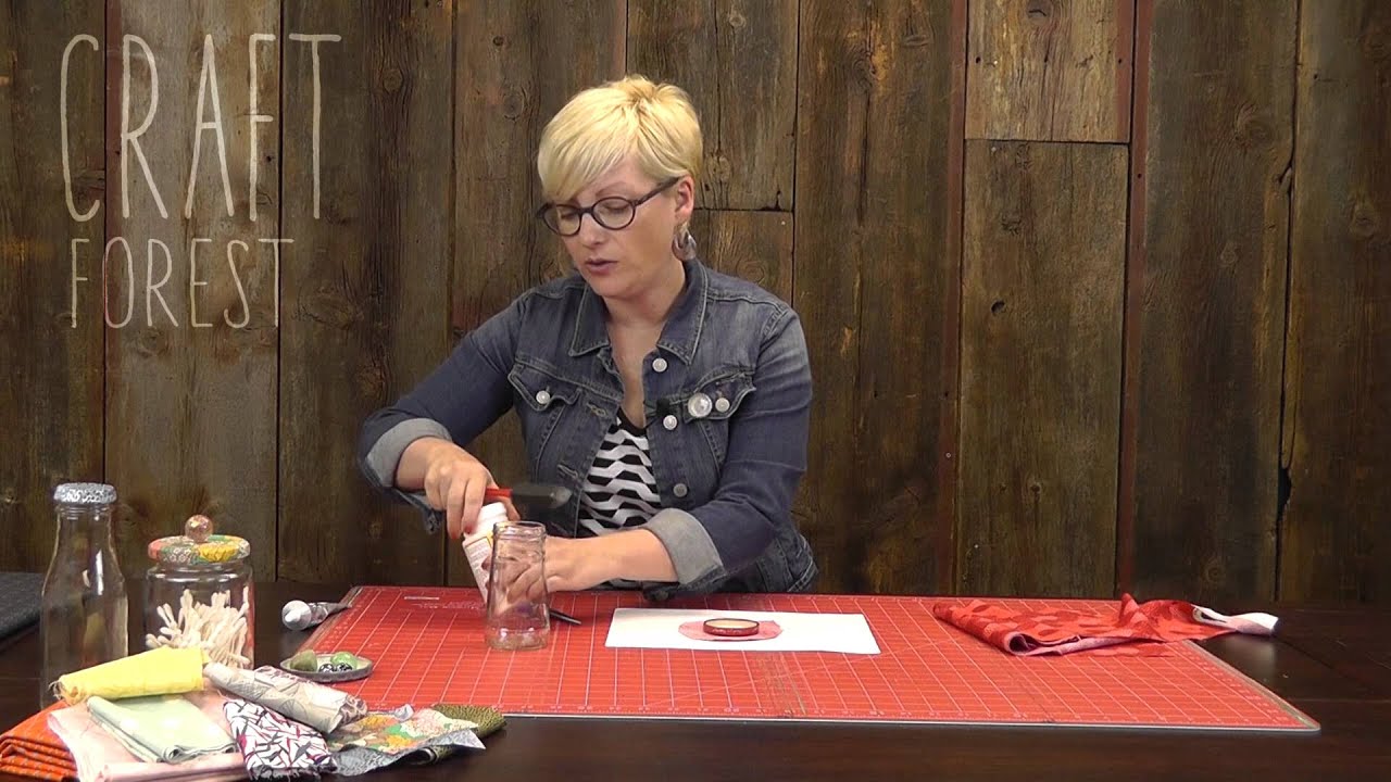 Upcycle Glass Jars with Scrap Fabric
