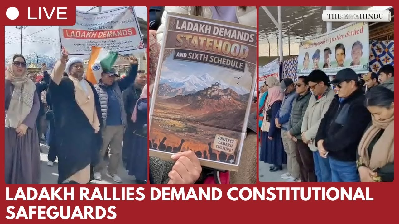 Leh, Kargil witness protests as leaders urge peaceful demonstrations