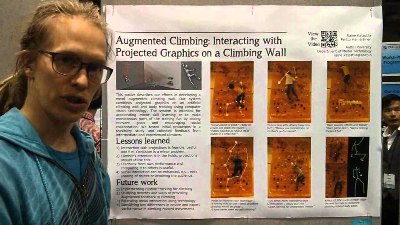 w10301: Augmented Climbing: Interacting With Projected Graphics on a Climbing Wall