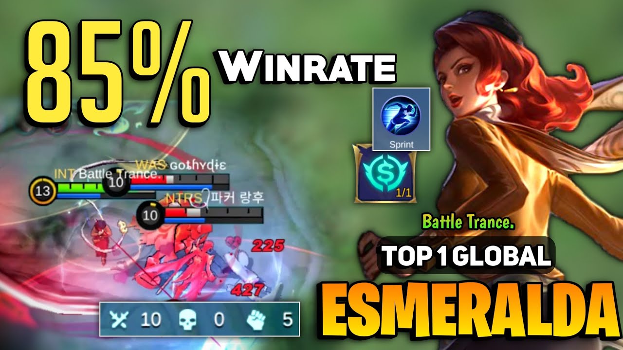 IMMORTAL! Offlane Esmeralda Best Build 2022 [ Top 1 Global Esmeralda Gameplay ] Battle Trance - MLBB