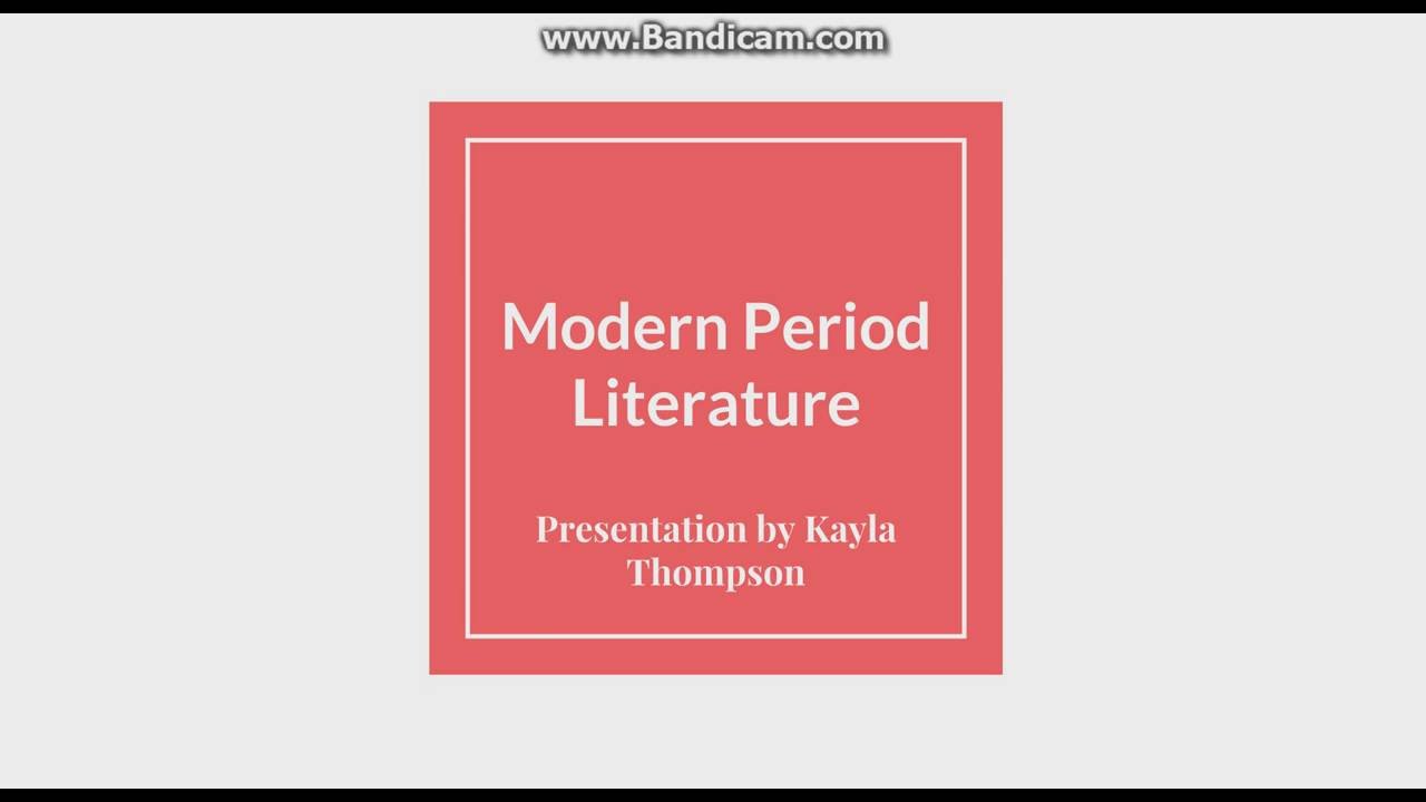 Modern Period Literature