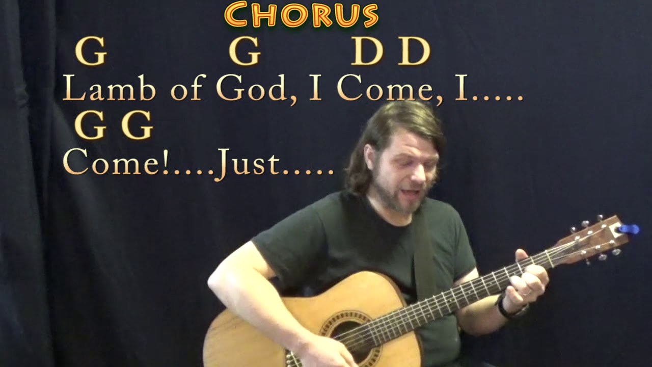 Just As I Am (Hymn) Strum Guitar Cover Lesson in G Major with Chords/Lyrics