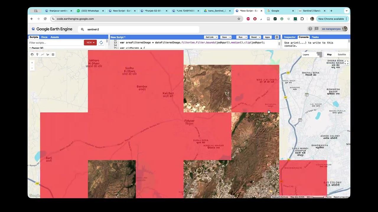 GEE Basics - Load Sentinel-2 Satellite Imagery
