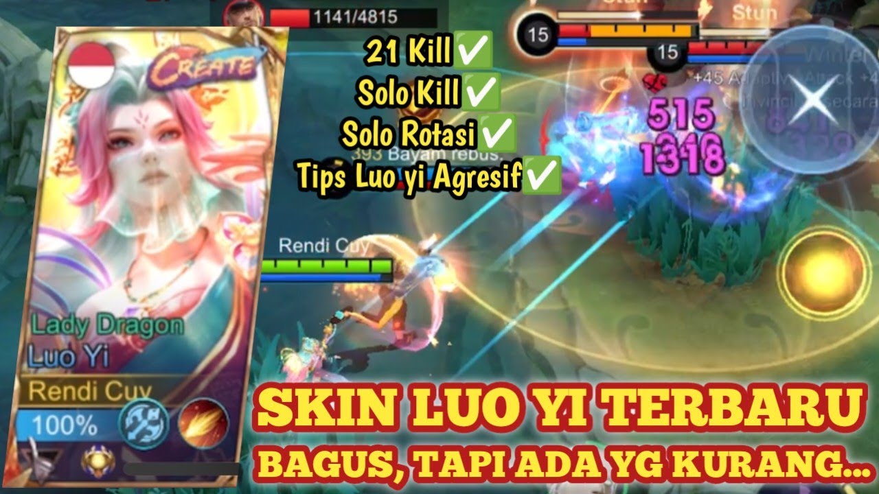 SKIN LUO YI CREATE TERBARU! BAGUS TAPI ADA YANG KURANG.... | BUILD LUO YI TERSAKIT 2025 - MLBB