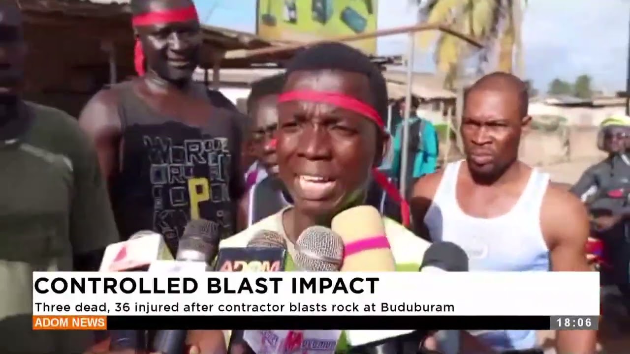 Three dead, 36 injured after contrator blasts rock at Buduburam- Adom TV Evening News  (14-10-24)
