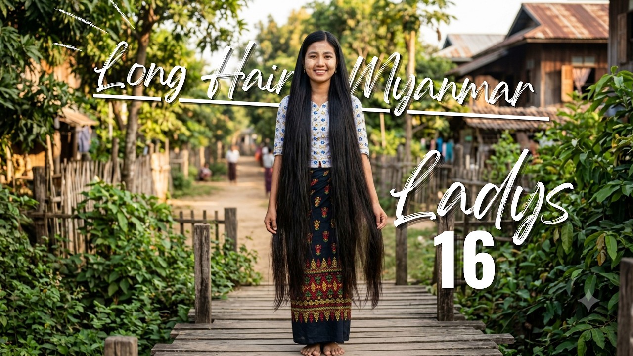 Long Hair MyanmarLady(16) #Longhairmyanmarlady #hairjob #hairplay #longhair #ဆံပင် #ဆံပင်ရှည် #hair