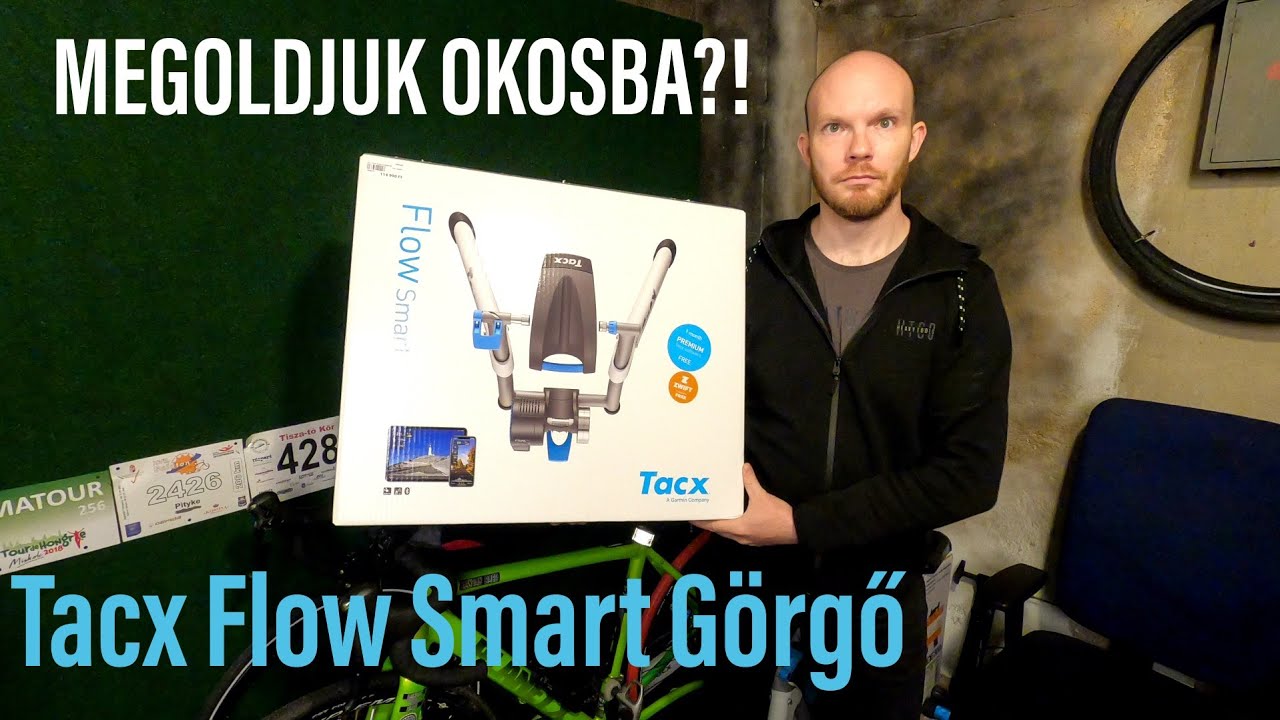 Tacx by Garmin Flow Smart T2240 interaktív edzőgörgő kicsomagolás/bemutató